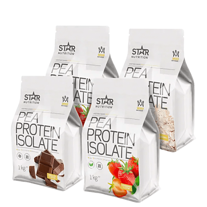 Mix&Match: 4 x Pea Protein Isolate Ärtproteinisolat 1 kg från Star Nutrition – köp hos Bodystore