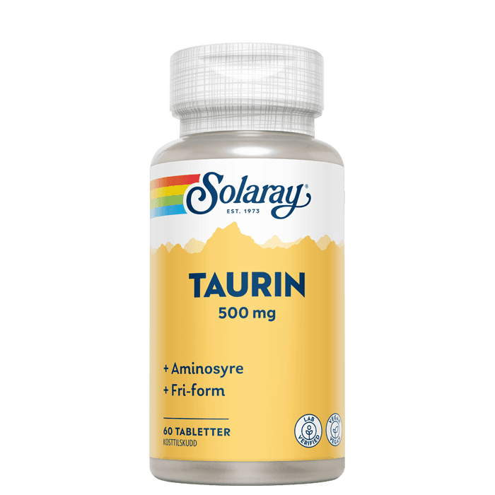 Taurin Aminosyror 60 tabletter – från Solaray – 139 kr – hos Bodystore