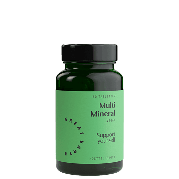 Multi Mineral Vegansk 60 tabletter – från Great Earth – 119 kr – hos Bodystore