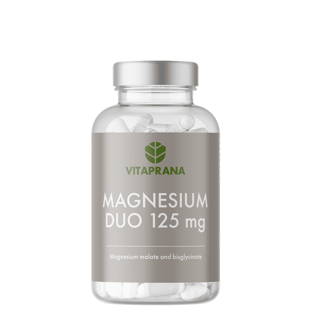 Magnesium Duo 125 mg 100 kapslar – från Vitaprana – 129 kr – hos Bodystore