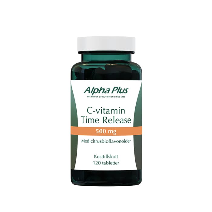 C-vitamin Time Release 500 mg 120 tabletter från Alpha Plus – köp hos Bodystore