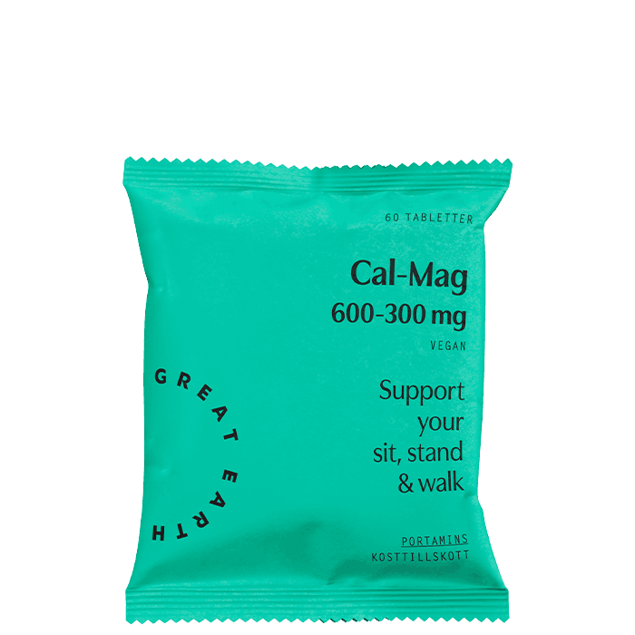 Cal/Mag 600/300 mg Refill 60 tabletter från Great Earth – köp hos Bodystore