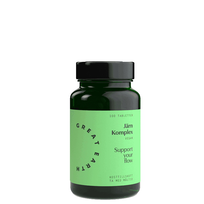 Järn Komplex 25 mg 100 tabletter från Great Earth – köp hos Bodystore