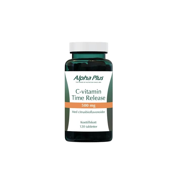 C-vitamin Time Release 500 mg 120 tabletter – från Alpha Plus – 139 kr – hos Bodystore