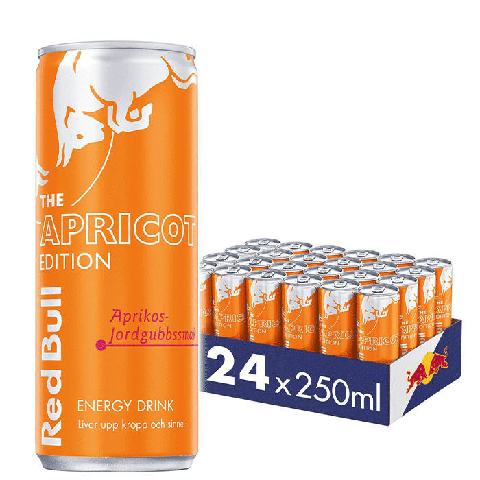 24 x Red Bull Energidryck, 250 ml, Apricot Edition – från Red Bull – 449 kr – hos Bodystore