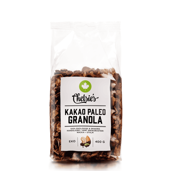 Kakao Paleo Granola 400 g – från Chelsie s Organic Gourmet Prod – 99 kr – hos Bodystore