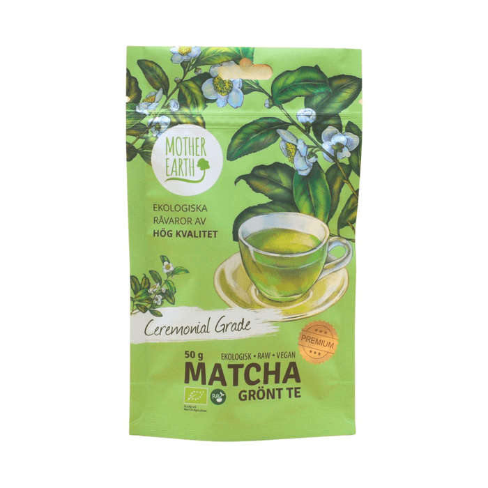 Matcha Te Ceremonial Grade RAW & Ekologiskt 50g – från Mother Earth – 150 kr – hos Bodystore