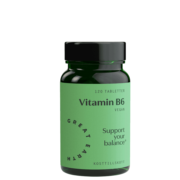 Vitamin B6 120 tabletter – från Great Earth – 129 kr – hos Bodystore