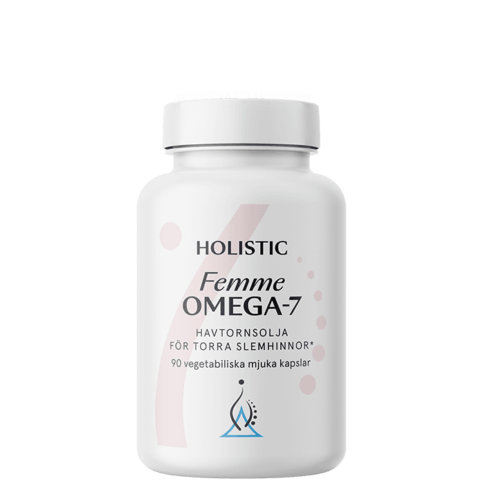 Femme Omega-7 havtornsolja 90 vegetabiliska kapslar – från Holistic – 334 kr – hos Bodystore