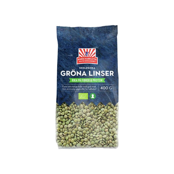 Gröna linser EKO 400 g – från Kung Markatta – 36 kr – hos Bodystore