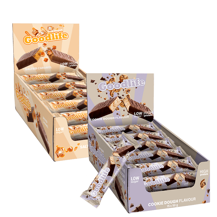 30 x Goodlife Low Sugar Proteinbar 50 g – från Goodlife – 389 kr – hos Bodystore