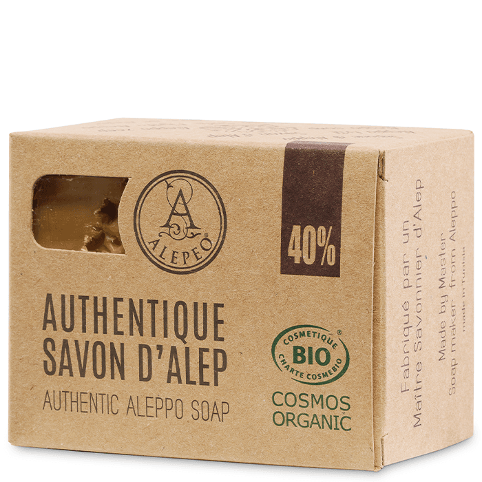 Aleppotvål 40% Lagerbärsolja 200 g – från Alepeo – 199 kr – hos Bodystore