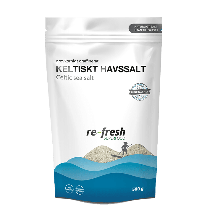 Celtic Havssalt Grovkornigt 500 g – från Re-Fresh Superfood – 99 kr – hos Bodystore