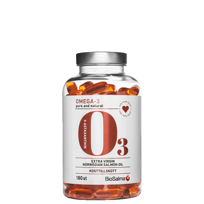 Omega-3 Salmon Oil 1000mg 180 kapslar – från BioSalma – 78 kr – hos Bodystore