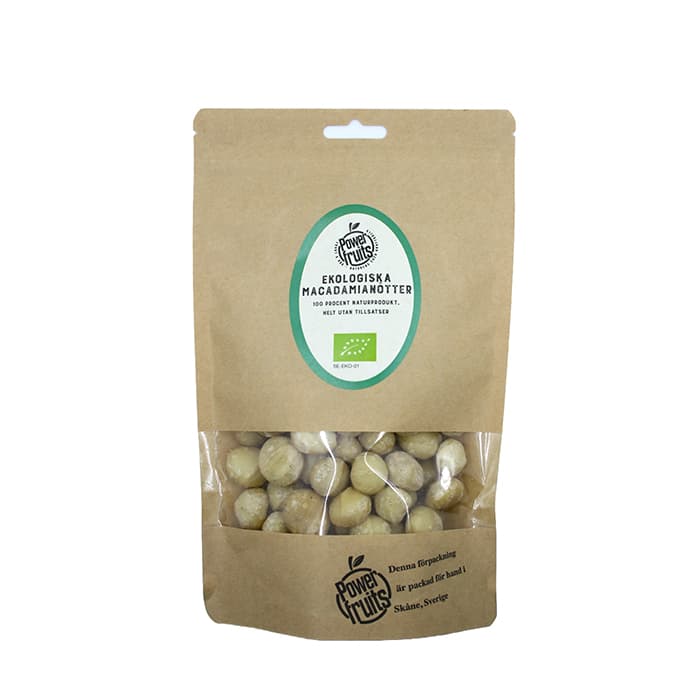 Ekologiska Naturella Macadamianötter 500 g – från Powerfruits – 236 kr – hos Bodystore