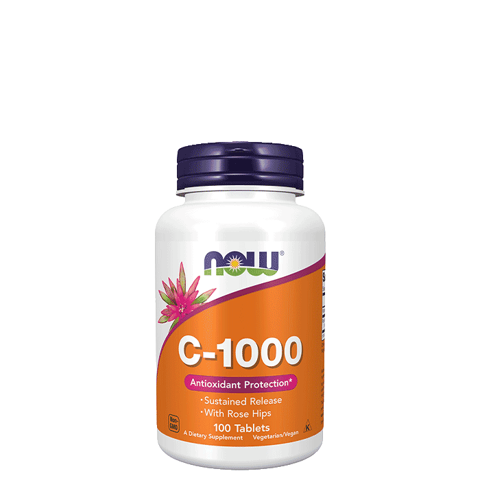 C-1000 Vitamin C 100 tabletter från Now Foods – köp hos Bodystore