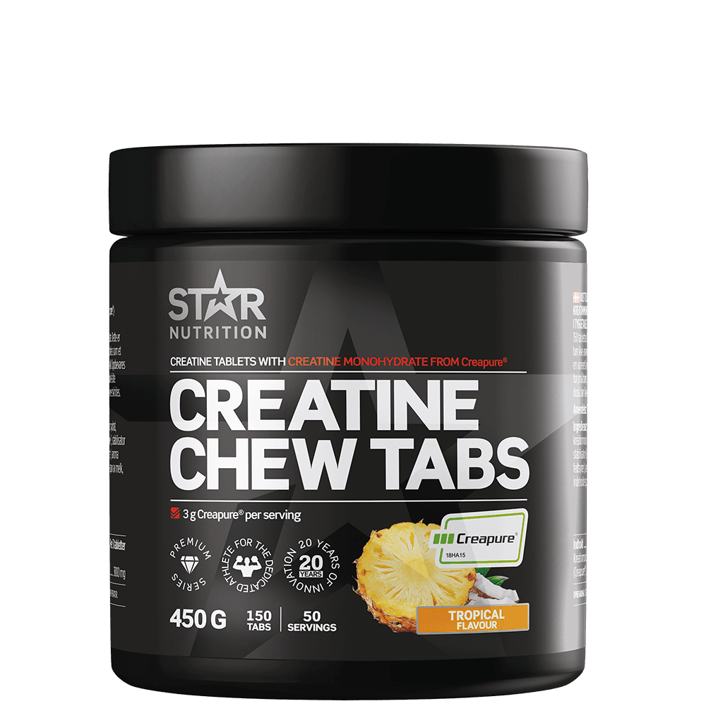 Creatine Chew Tabs, 150 tabs – från Star Nutrition – 329 kr – hos Bodystore