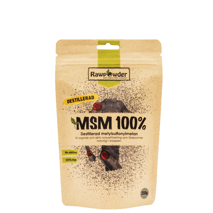 MSM 100% 250 g – från Rawpowder – 83 kr – hos Bodystore