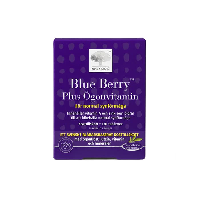 Blue Berry Plus Ögonvitamin 120 tabletter från New Nordic – köp hos Bodystore