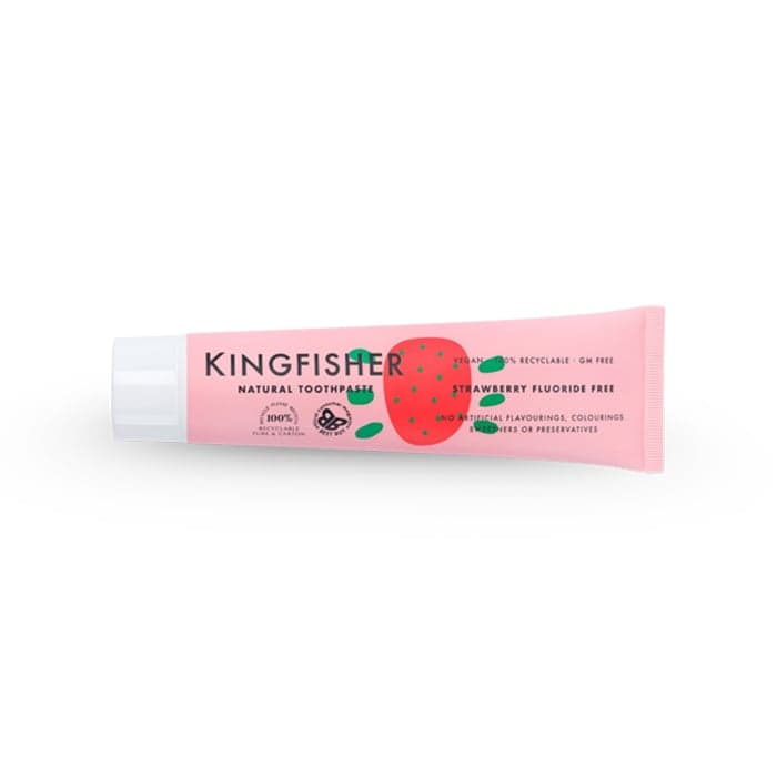 Tandkräm Barn Jordgubb Flourfri 100 ml – från Kingfisher – 85 kr – hos Bodystore