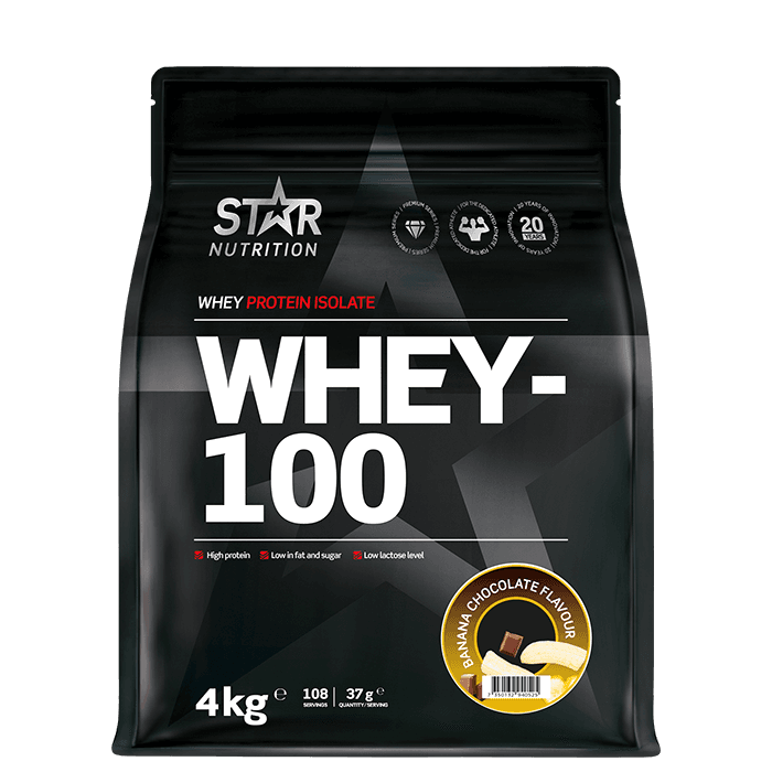 Whey-100 Vassleprotein 4 kg – från Star Nutrition – 1669 kr – hos Bodystore