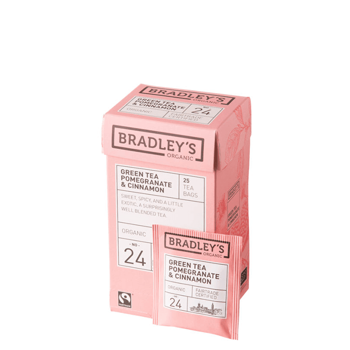 Grönt Te Granatäpple & Kanel 43,75 g – från Bradley´s – 65 kr – hos Bodystore