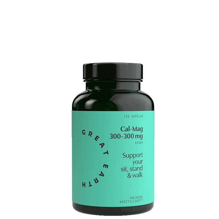 Kalcium Magnesium 300/300 mg 120 kapslar – från Great Earth – 109 kr – hos Bodystore