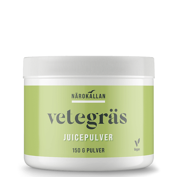 Vetegräsjuicepulver 150 g – från Närokällan – 285 kr – hos Bodystore