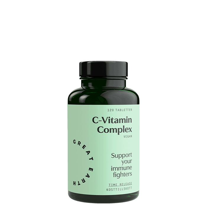 C-vitamin Complex Vegansk 120 tabletter – från Great Earth – 169 kr – hos Bodystore