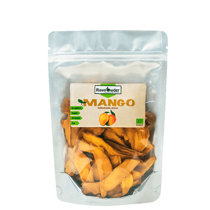 Ekologisk Soltorkad Mango 300 g från Rawpowder – köp hos Bodystore