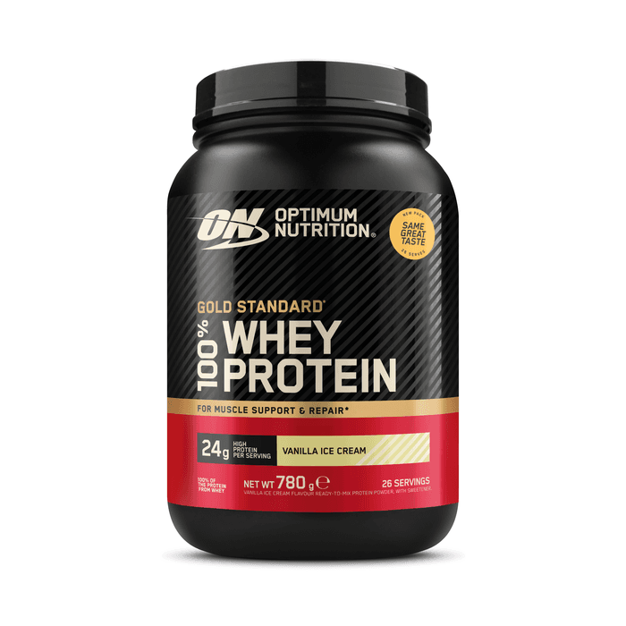 100% Whey Gold Standard Vassleprotein 780 g från Optimum Nutrition – köp hos Bodystore