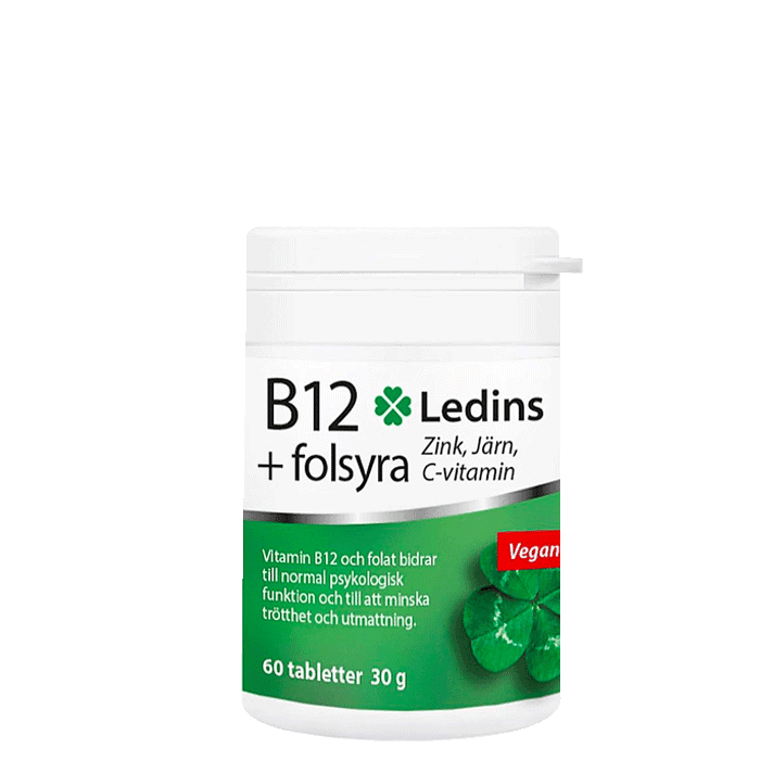 B12+Folsyra 60 st från Ledins – köp hos Bodystore