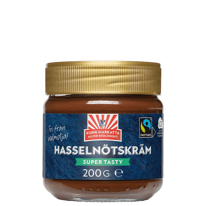 Hasselnötskräm 200 g – från Kung Markatta – 59 kr – hos Bodystore