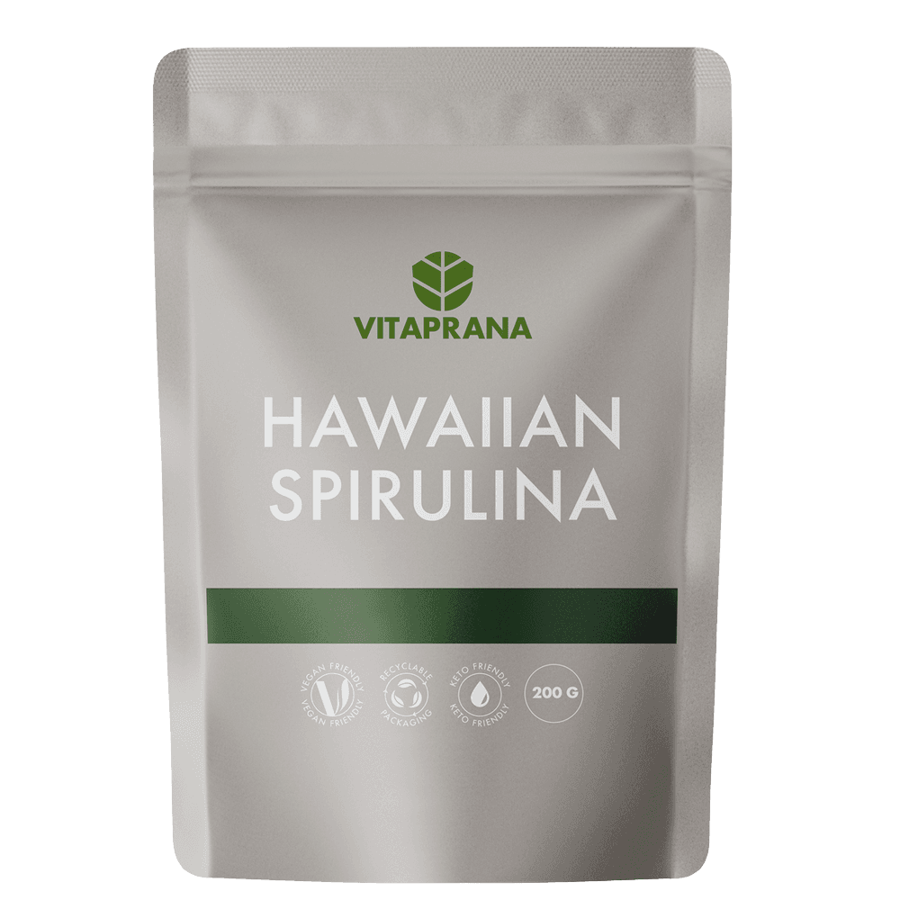 Spirulinapulver Hawaiian 200 g – från Vitaprana – 249 kr – hos Bodystore
