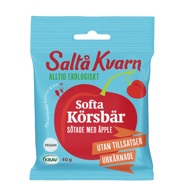 Softa Körsbär 40 g – från Saltå Kvarn – 35 kr – hos Bodystore