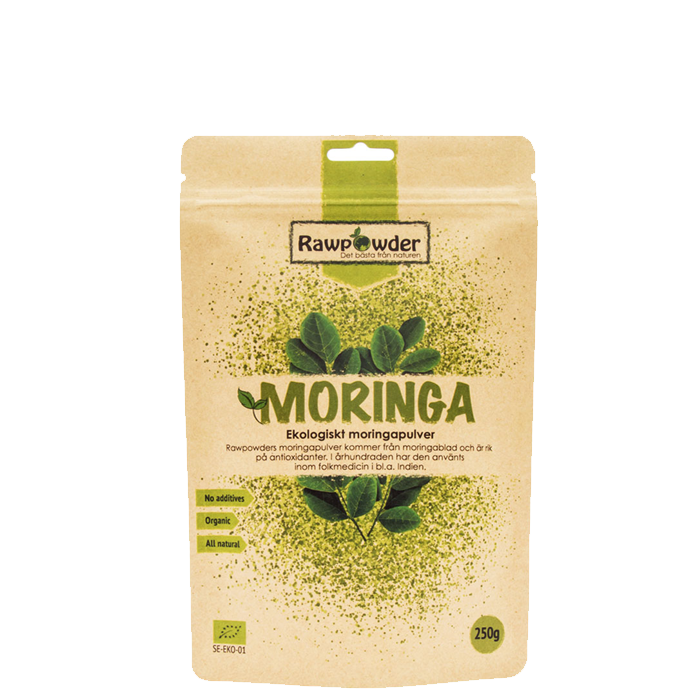Ekologiskt Moringapulver 250 g – från Rawpowder – 106 kr – hos Bodystore