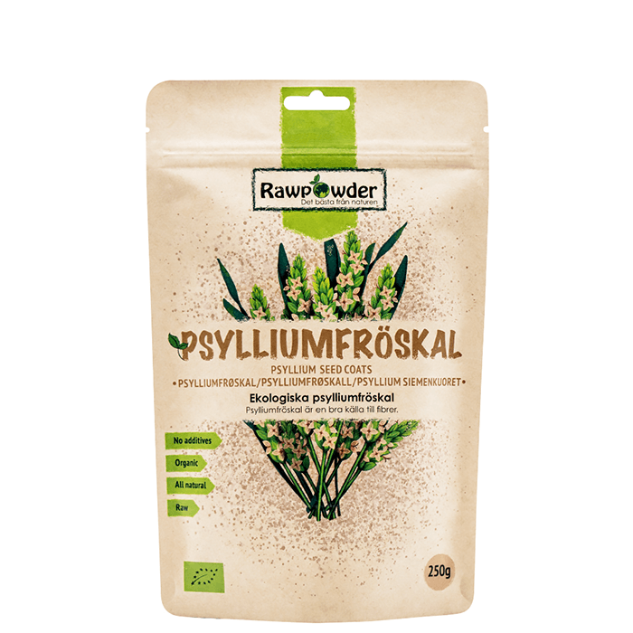 Ekologiska Psylliumfröskal 250 g – från Rawpowder – 127 kr – hos Bodystore