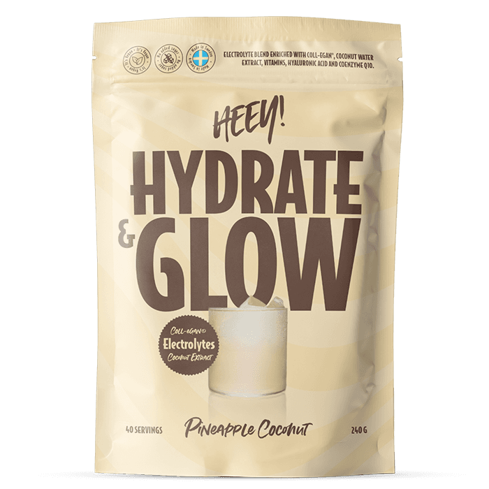 Hydrate & Glow Elektrolyter + Coll-egan® 240 g – från Heey! – 245 kr – hos Bodystore
