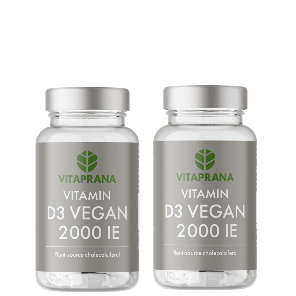 2 X Vitamin D3 Vegan 2000 IE, 110 kapslar från Vitaprana – köp hos Bodystore