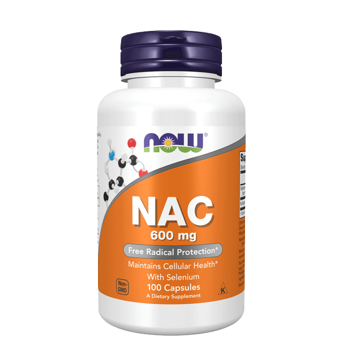 NAC 600 mg 100 kapslar – från Now Foods – 329 kr – hos Bodystore