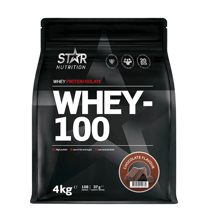 Whey-100 Vassleprotein 4 kg – från Star Nutrition – 1669 kr – hos Bodystore