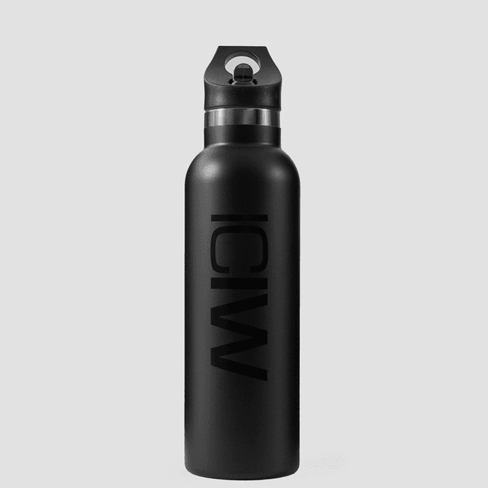 Vattenflaska Rostfritt Stål 600 ml Svart – från ICANIWILL – 199 kr – hos Bodystore
