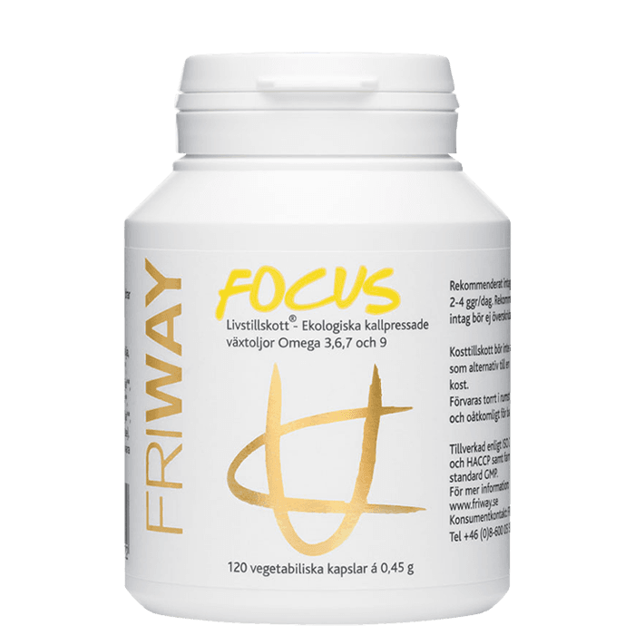Focus 120 kapslar – från Friway – 379 kr – hos Bodystore