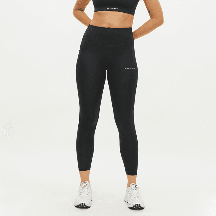 Flattering Curved High Waist Tights, Black – från Röhnisch – 489 kr – hos Bodystore