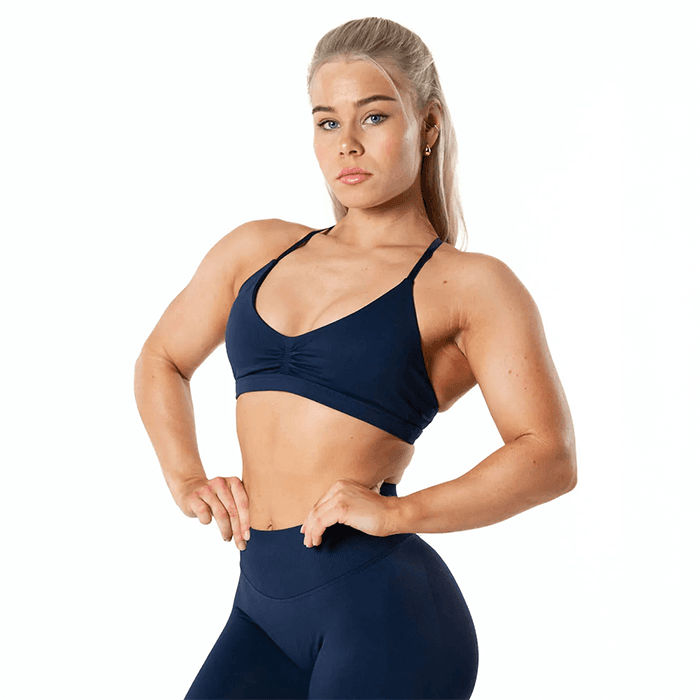 Aura Seamless Sport‑BH Mörkblå – från Relode – 499 kr – hos Bodystore