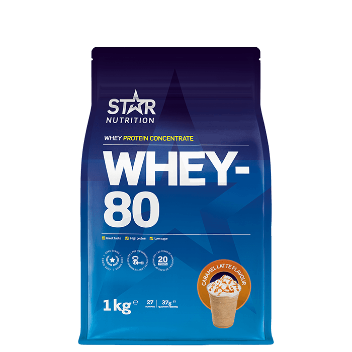 Whey-80 Vassleprotein 1 kg – från Star Nutrition – 399 kr – hos Bodystore