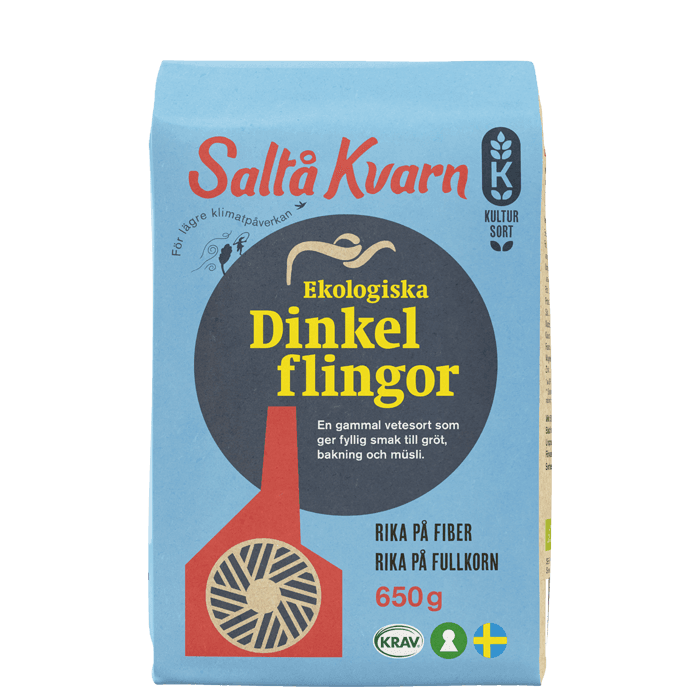 Dinkelflingor 650 g – från Saltå Kvarn – 39 kr – hos Bodystore