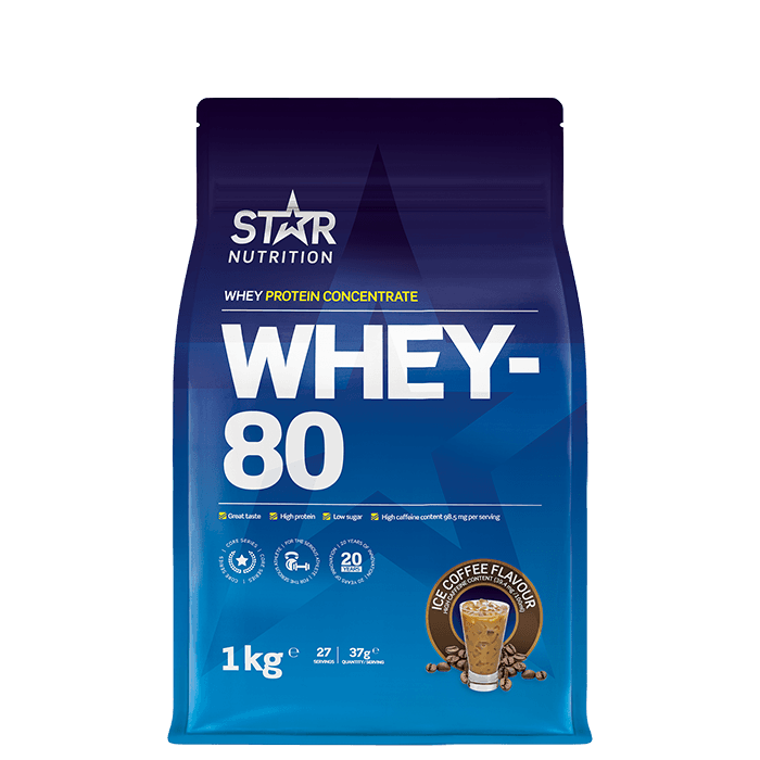 Whey-80 Vassleprotein 1 kg – från Star Nutrition – 399 kr – hos Bodystore