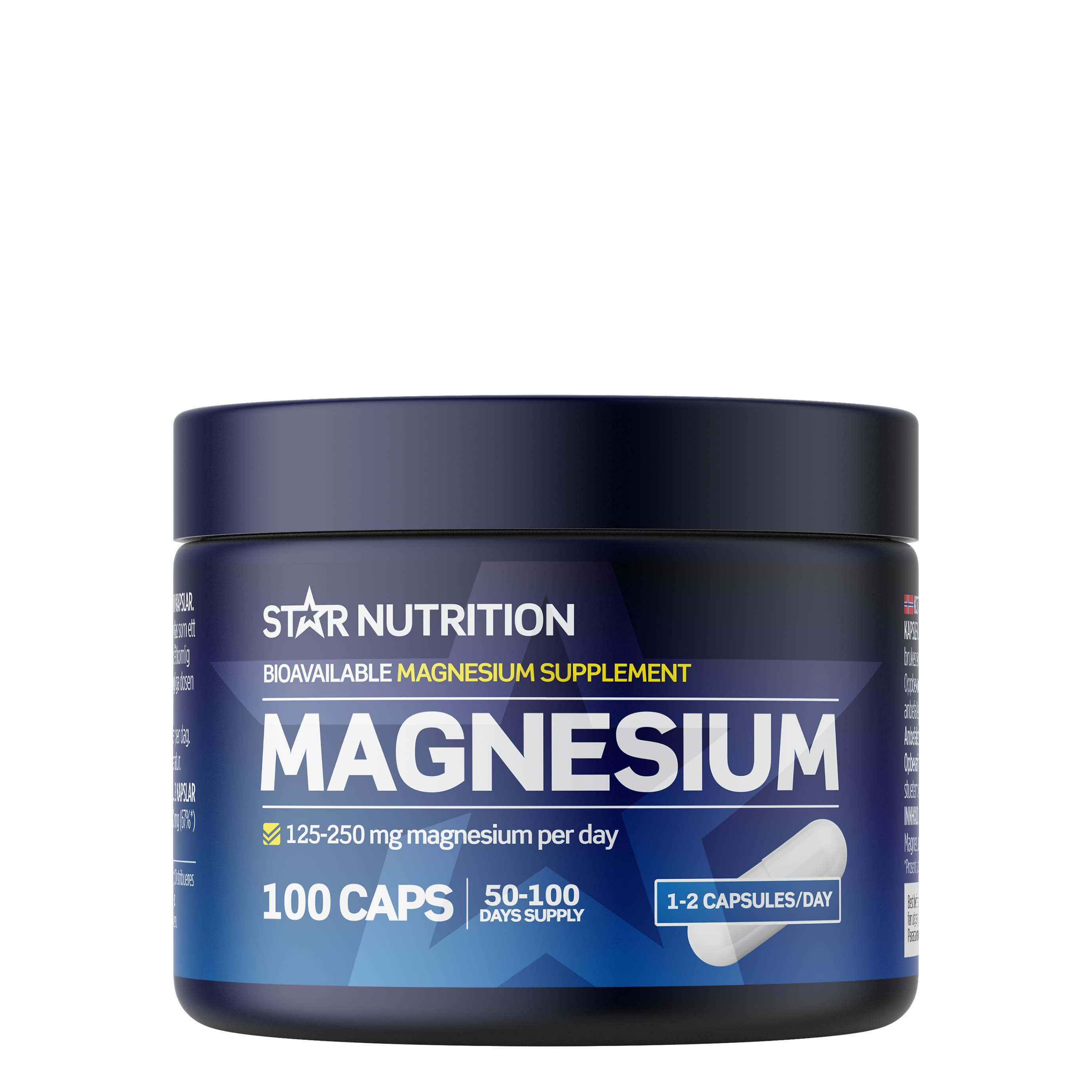 Magnesium 100 kapslar från Star Nutrition – köp hos Bodystore