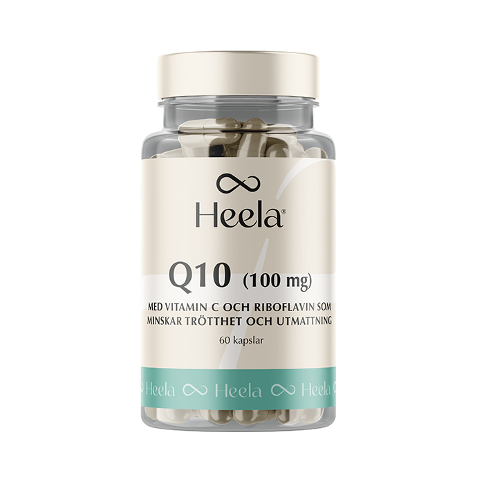 Q10 100 mg 60 kapslar – från Heela – 165 kr – hos Bodystore